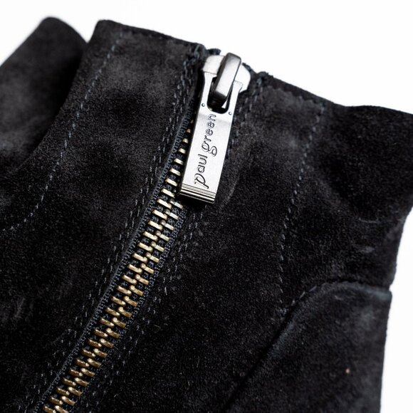 Paul Green Suede Leather Bootie Black Western Nicole Made in Austria - Picture 16 of 16